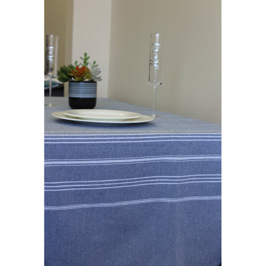 Cannady Striped 100% Cotton Tablecloth