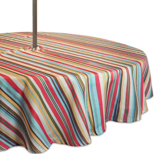 Dominik Striped Polyester Round