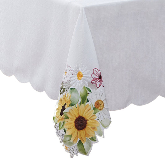 Odriscoll Sunflower and Daisies Spring Cutwork Tablecloth